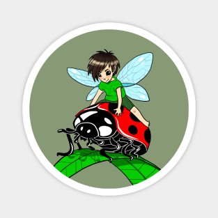 Ladybug Fairy Magnet